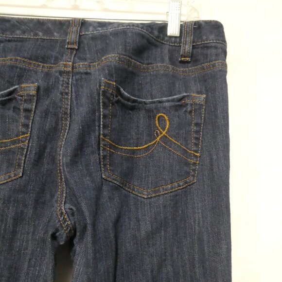 ANN TAYLOR - Loft - Original Boot | size 8 | Classic Dark Wash Blue Denim Jeans - Picture 12 of 16